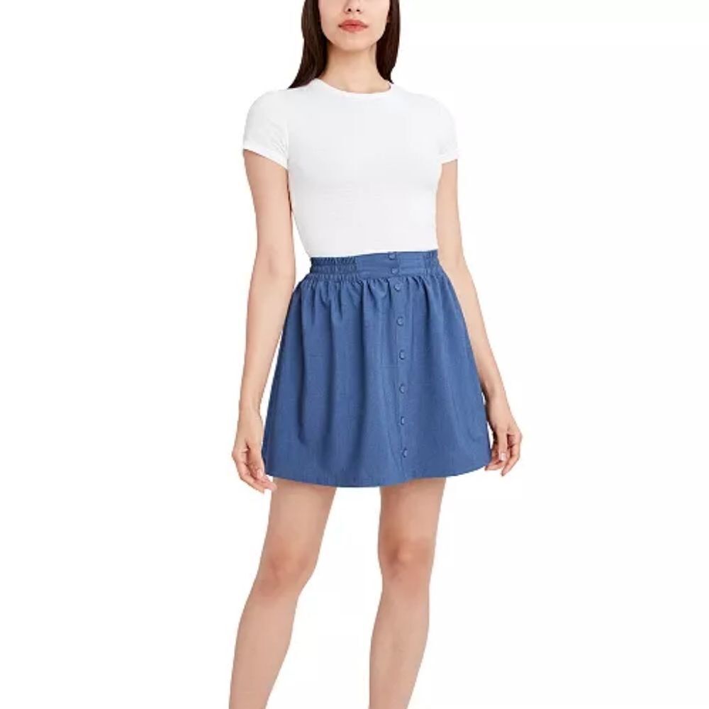 BCBGeneration Chambray Fit & Flare Skirt sz Lg